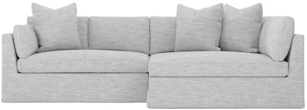 Adelle Frost Performance Slipcovered Bumper Sectional - Right Bumper - 116"