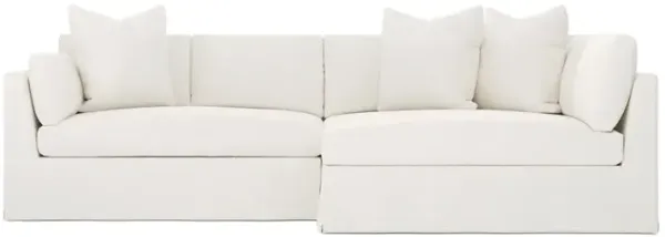 Adelle Canvas Performance Slipcovered Bumper Sectional - Right Bumper - 116"