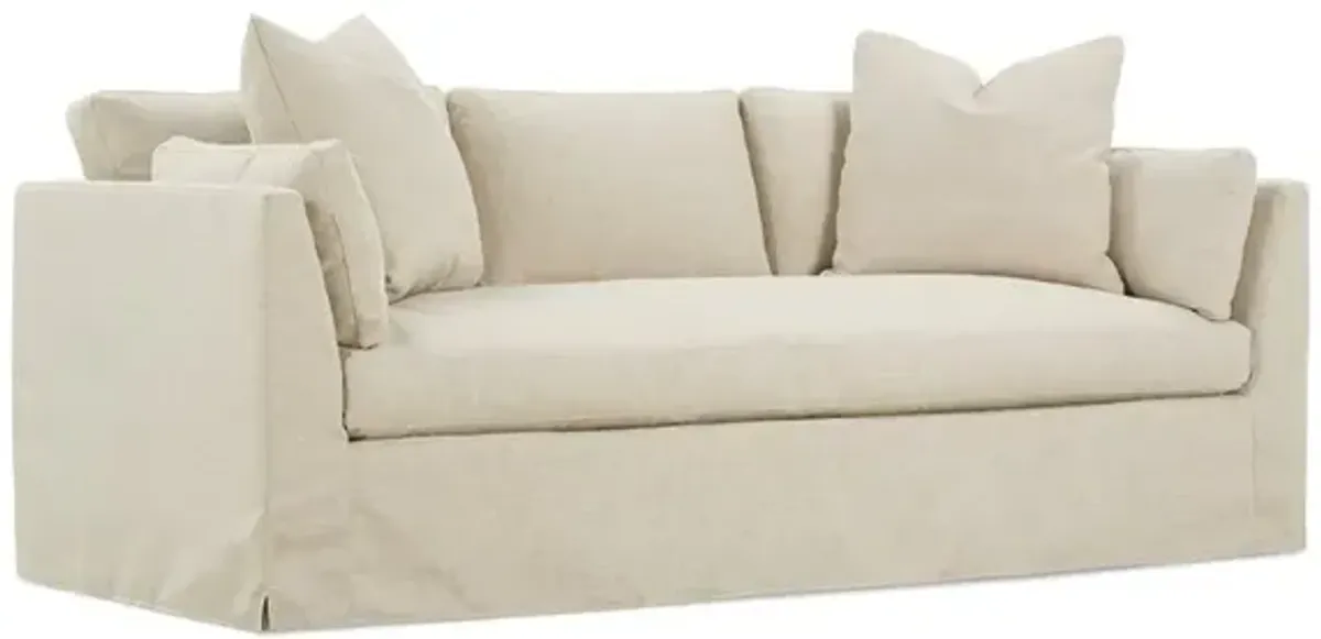 Adelle Fog Slipcovered Sofa - 90"