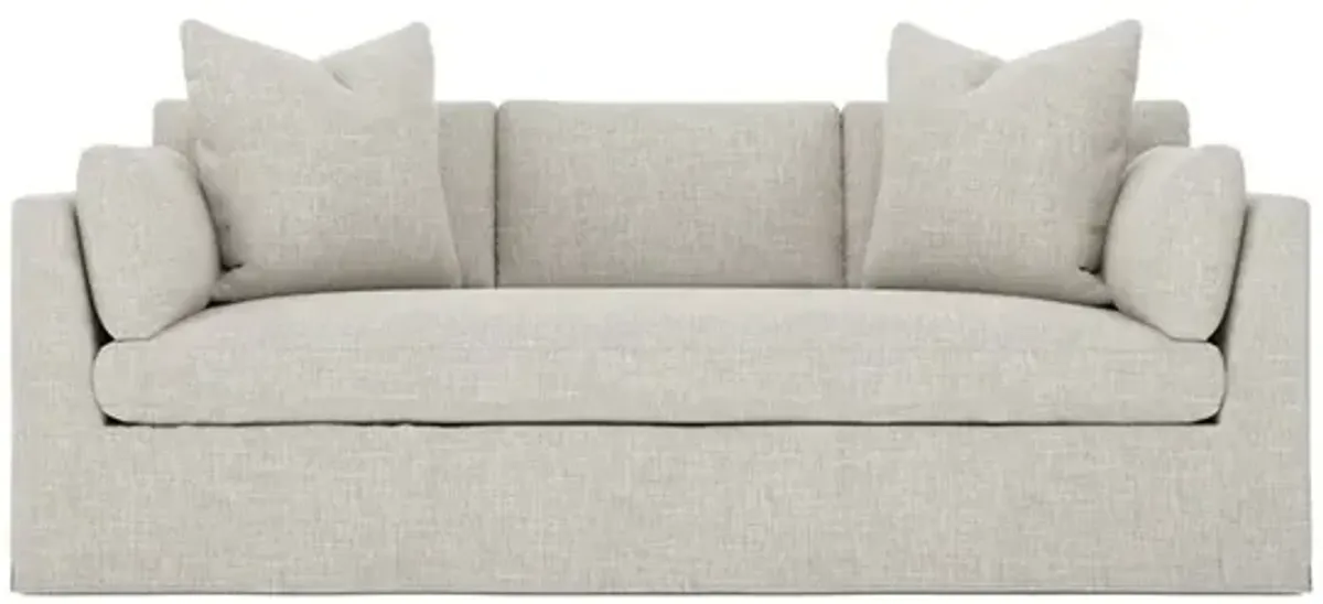 Adelle Fog Slipcovered Sofa - 90"