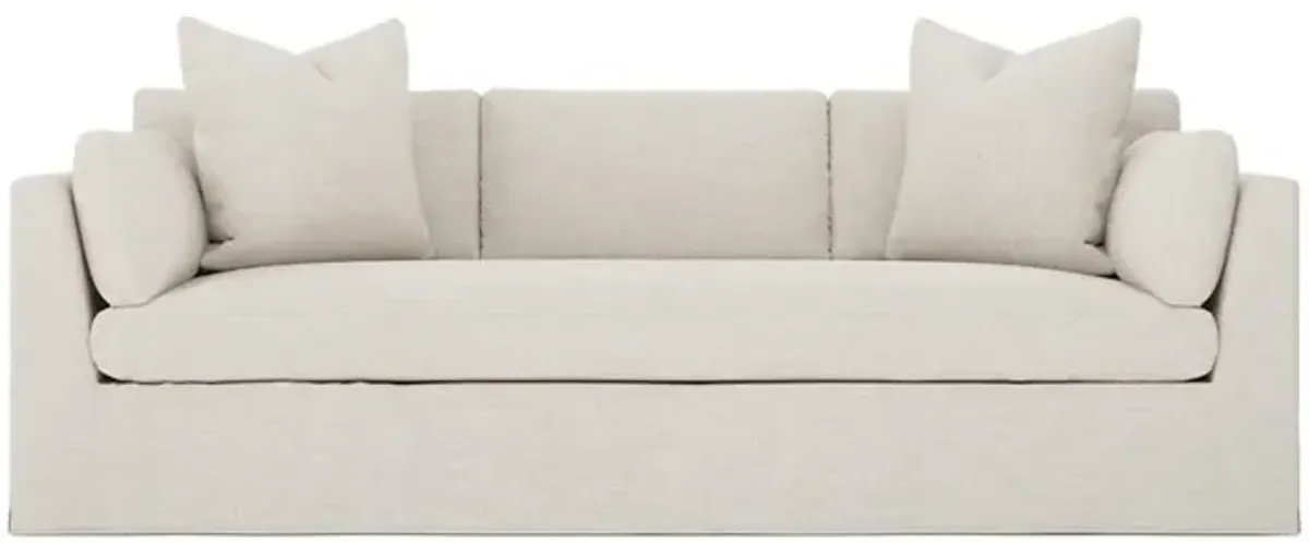 Adelle Sea Salt Performance Slipcovered Sofa - 99"
