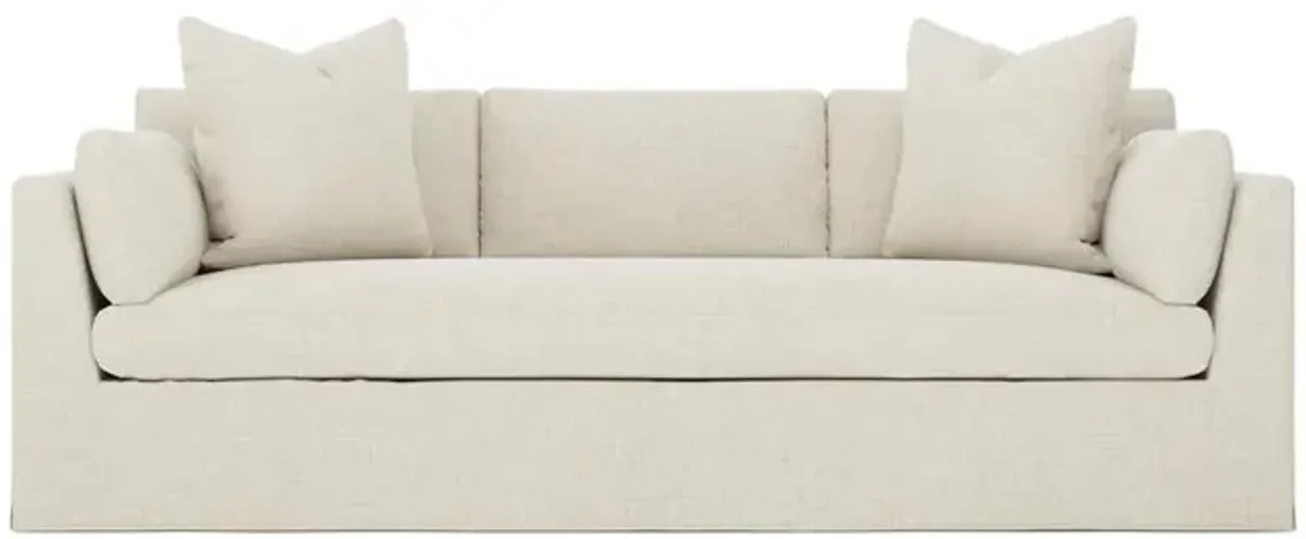 Adelle Vanilla Slipcovered Sofa - 99"
