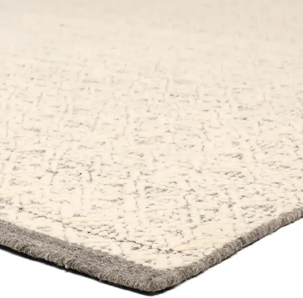 Melina Merwyn Modern Brown Wool Border Solid Rug - 6'x9'