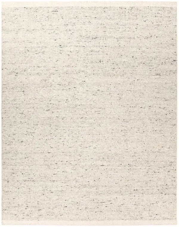 Ria Amagla Modern Cream Wool Solid Rug - 9'x12'