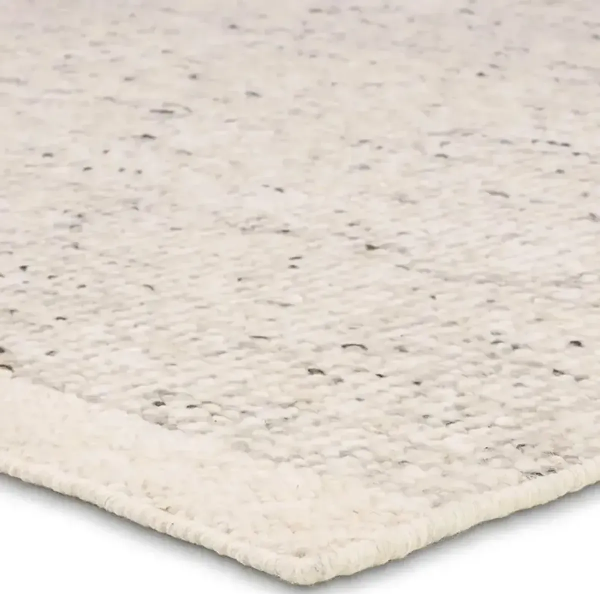 Ria Amagla Modern Cream Wool Solid Rug - 8'x10'