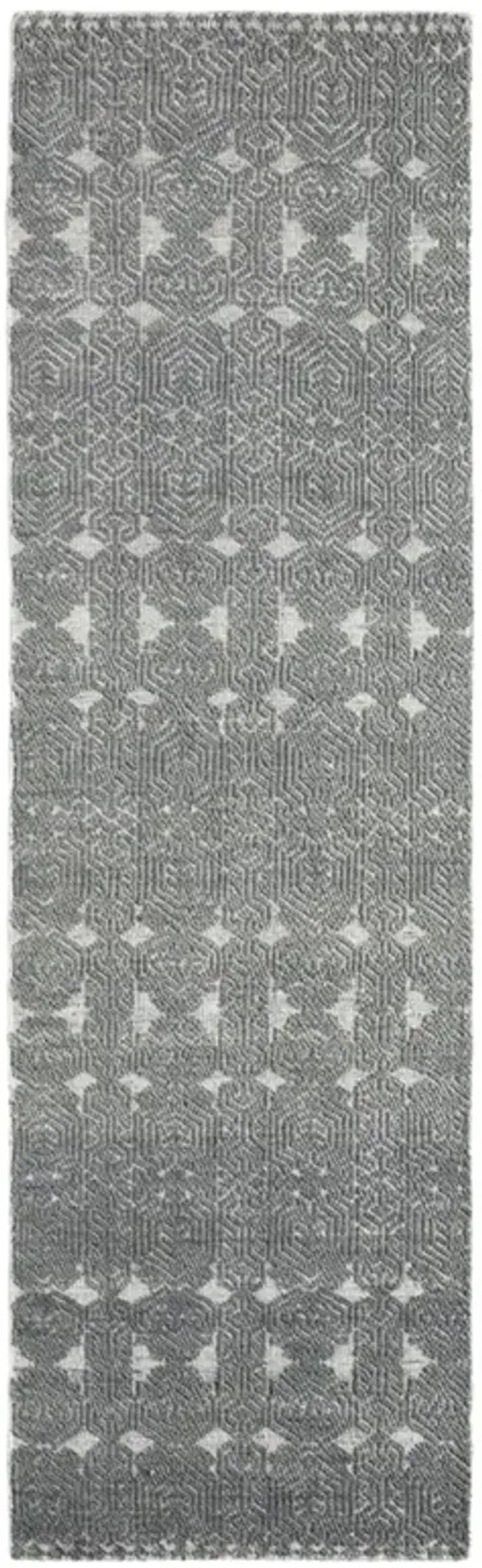 Sia Abelle Global Teal Tribal Patterned Hand Knotted Rug - 3'x10'