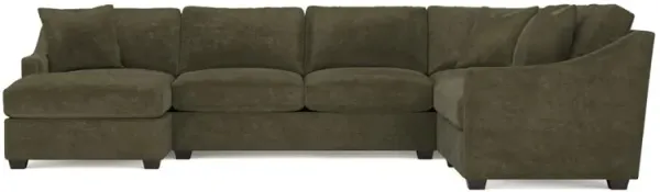 Avery Tuscan Olive U-Chaise Sectional - Left Chaise - 145"