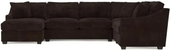 Avery Dark Chocolate U-Chaise Sectional - Left Chaise - 145"