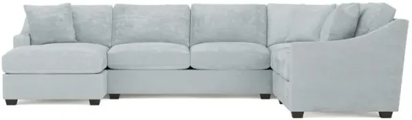 Avery Pale Blue U-Chaise Sectional - Left Chaise - 145"