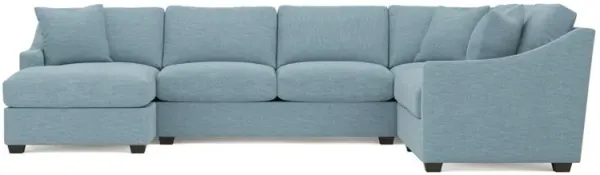 Avery Eggshell Blue Performance U-Chaise Sectional - Left Chaise - 145"