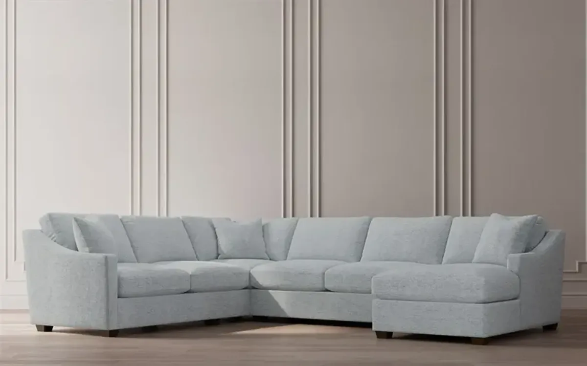 Avery Dark Chocolate U-Chaise Sectional - Right Chaise - 145"