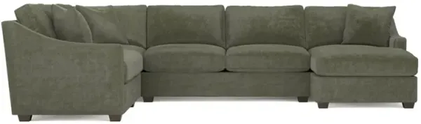 Avery Sage Green U-Chaise Sectional - Right Chaise - 145"