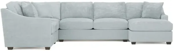 Avery Pale Blue U-Chaise Sectional - Right Chaise - 145"
