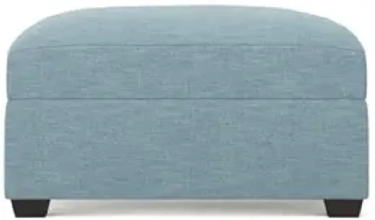Avery Eggshell Blue Performance Ottoman