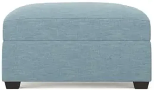 Avery Eggshell Blue Performance Ottoman