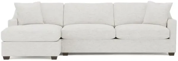 Avery Heathered Ivory Performance Chaise Sectional - Left Chaise - 110"