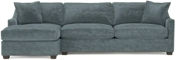 Avery Slate Blue Chaise Sectional - Left Chaise - 110"