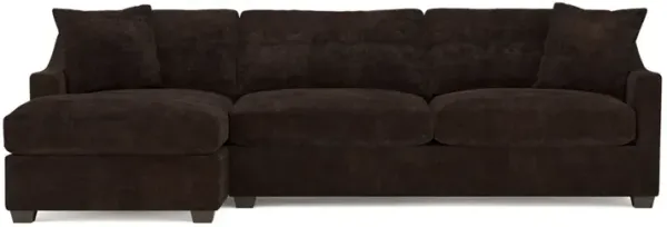 Avery Dark Chocolate Chaise Sectional - Left Chaise - 110"
