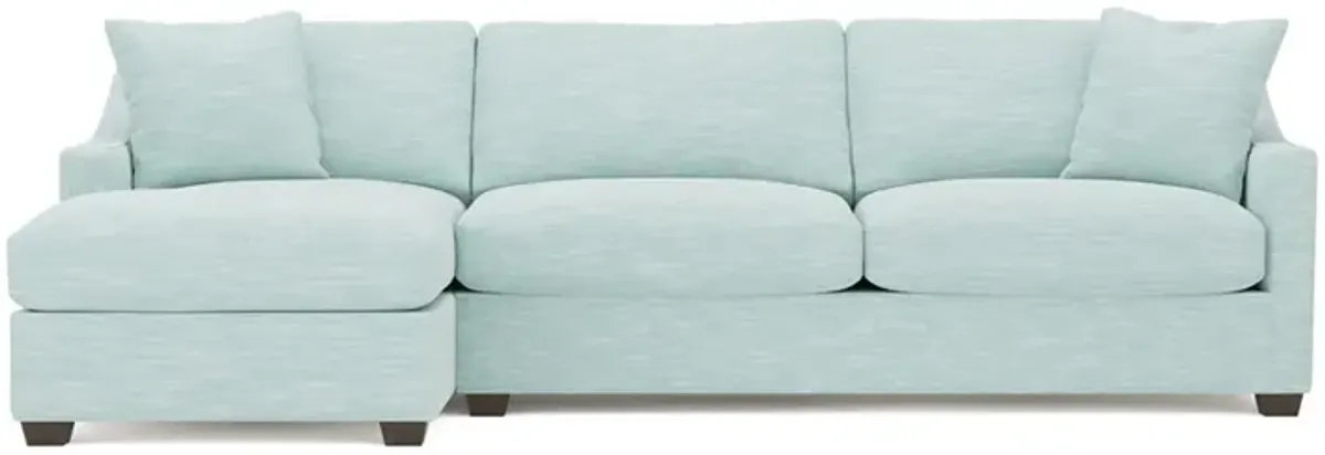 Avery Sea Mint Performance Chaise Sectional - Left Chaise - 110"
