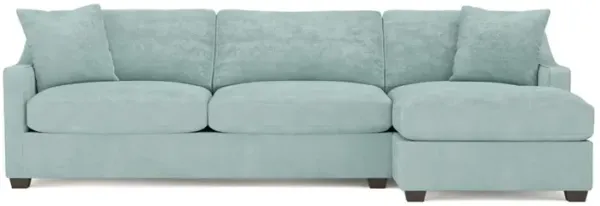 Avery French Blue Chaise Sectional - Right Chaise - 110"