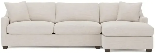 Avery Heathered Cream Performance Chaise Sectional - Right Chaise - 110"