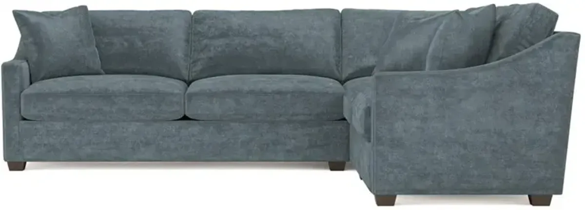 Avery Slate Blue Corner Sectional - Left End - 111"