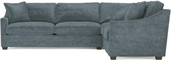 Avery Slate Blue Corner Sectional - Left End - 111"