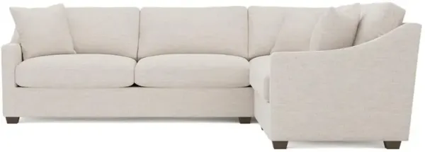 Avery Heathered Cream Performance Corner Sectional - Left End - 111"