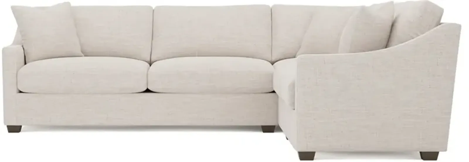 Avery Heathered Cream Performance Corner Sectional - Left End - 111"