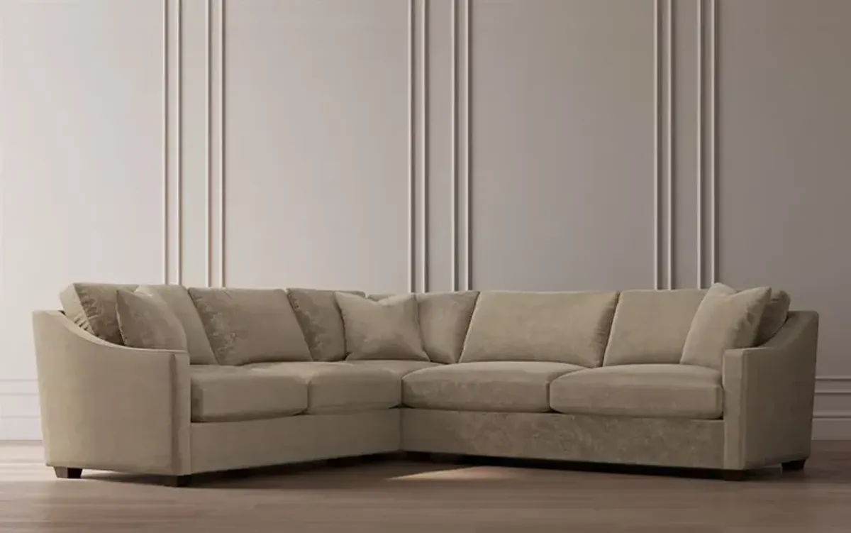Avery Porcelain Performance Corner Sectional - Right End - 111"