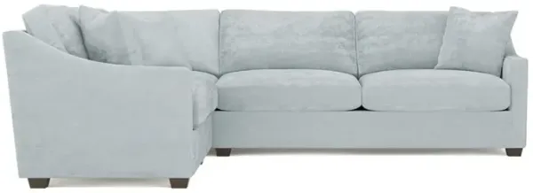 Avery Pale Blue Corner Sectional - Right End - 111"