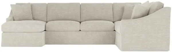 Avery Dune Performance Slipcovered U-Chaise Sectional - Left Chaise - 145"