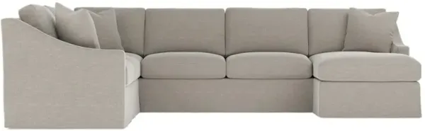 Avery Dove Performance Slipcovered U-Chaise Sectional - Right Chaise - 145"