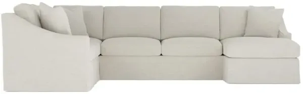 Avery Sea Salt Performance Slipcovered U-Chaise Sectional - Right Chaise - 145"