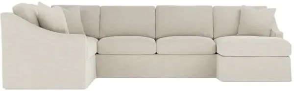 Avery Sand Dollar Performance Slipcovered U-Chaise Sectional - Right Chaise - 145"