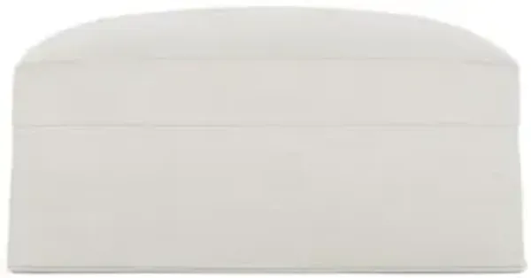 Avery Pearl Slipcovered Ottoman