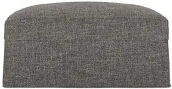 Avery Truffle Performance Slipcovered Ottoman