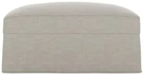 Avery Dove Performance Slipcovered Ottoman