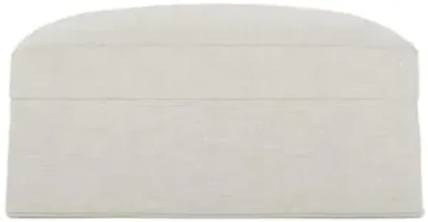 Avery Sea Salt Performance Slipcovered Ottoman