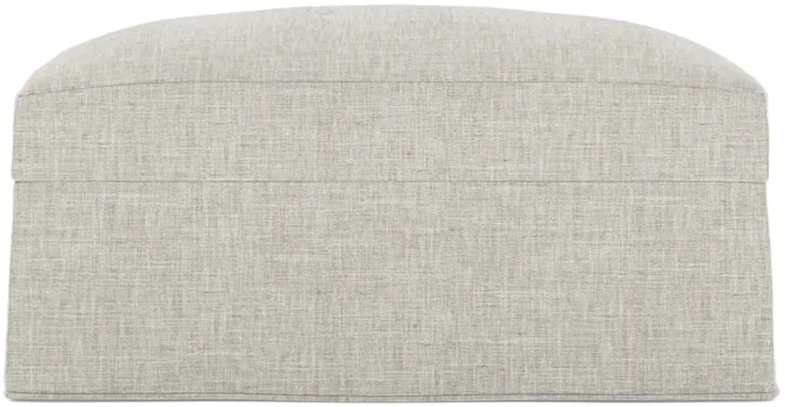 Avery Fog Slipcovered Ottoman