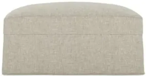 Avery Baby Fawn Performance Slipcovered Ottoman