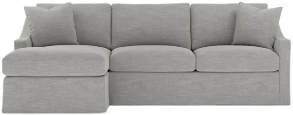 Avery Nickel Performance Slipcovered Chaise Sectional - Left Chaise - 110"