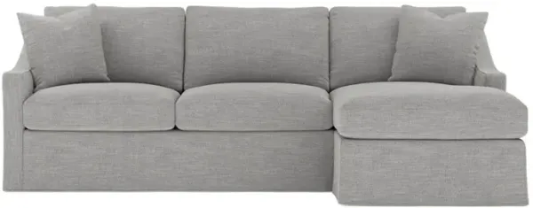 Avery Nickel Performance Slipcovered Chaise Sectional - Right Chaise - 110"
