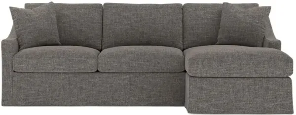 Avery Truffle Performance Slipcovered Chaise Sectional - Right Chaise - 110"