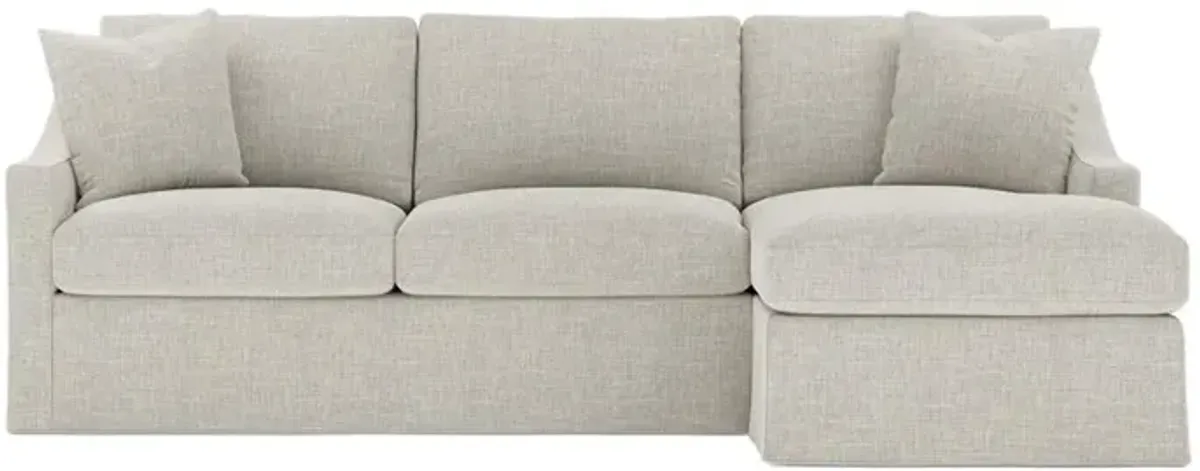 Avery Fog Slipcovered Chaise Sectional - Right Chaise - 110"