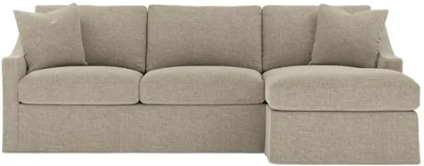 Avery Sand Slipcovered Chaise Sectional - Right Chaise - 110"