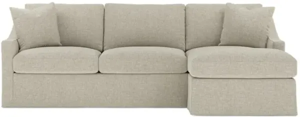 Avery Baby Fawn Performance Slipcovered Chaise Sectional - Right Chaise - 110"