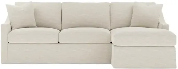 Avery Sand Dollar Performance Slipcovered Chaise Sectional - Right Chaise - 110"