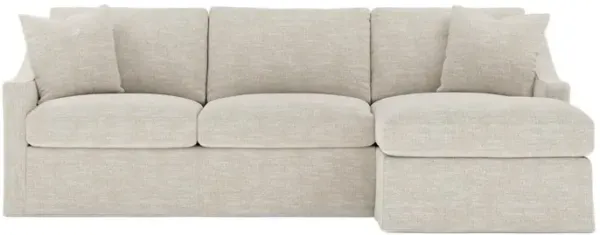 Avery Dune Performance Slipcovered Chaise Sectional - Right Chaise - 110"