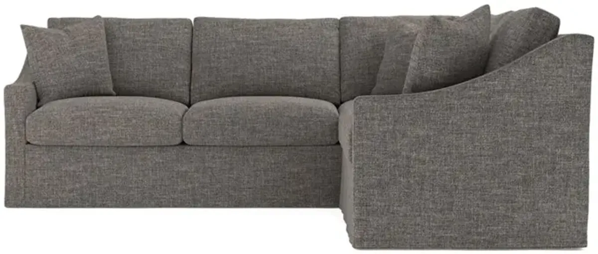 Avery Truffle Performance Slipcovered Corner Sectional - Left End - 111"